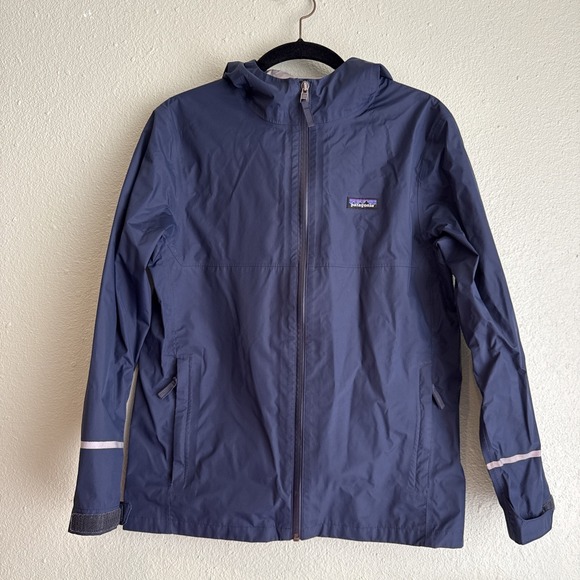 Patagonia Other - Patagonia Kids XL 14Rain Jacket Torrentshell Black Hooded Waterproof Coat